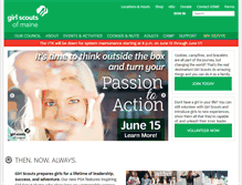 Tablet Screenshot of girlscoutsofmaine.org